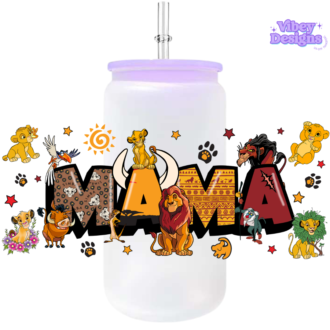 Uv Dtf Wrap For 16oz Libbey Glass - Cartoon Mama