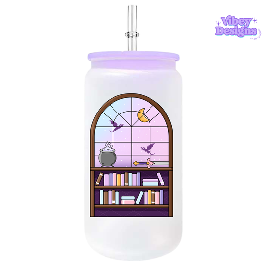 UV-DTF Transfer for Bottle, Glass, Mug, Diary - Fantasy Bookshelf