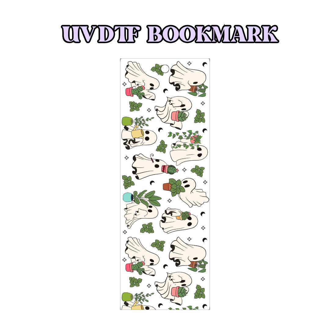 UV-DTF Bookmark Transfer - Ghosty Plants