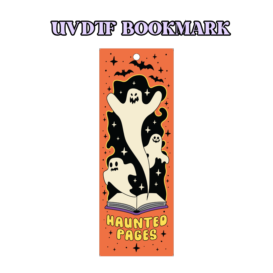 UV-DTF Bookmark Transfer - Haunted Pages