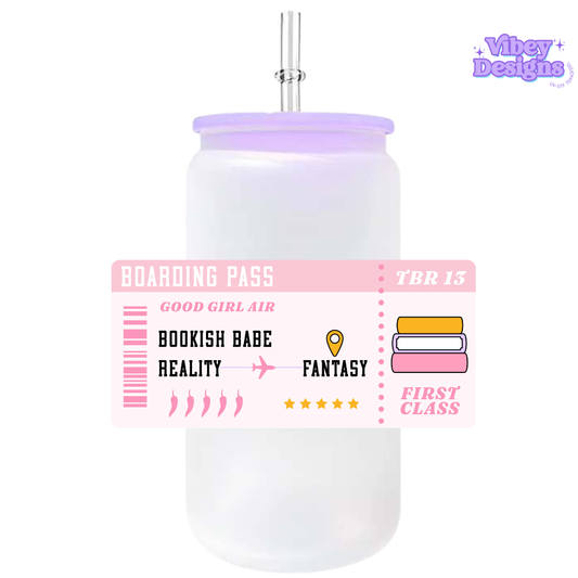 UV-DTF Transfer for Bottle, Glass, Mug, Diary - Good girl ticket