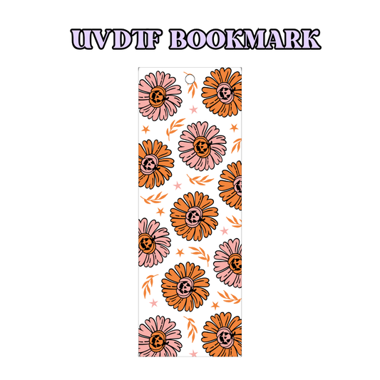 UV-DTF Bookmark Transfer - Skull Daisies