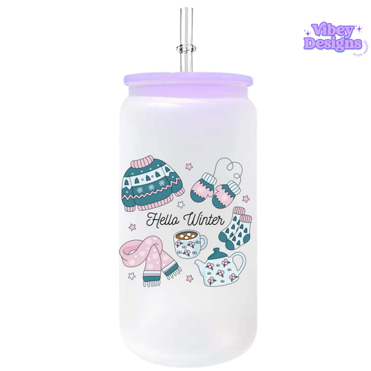 UV-DTF Transfer for Bottle, Glass, Mug, Diary - Hello Winter