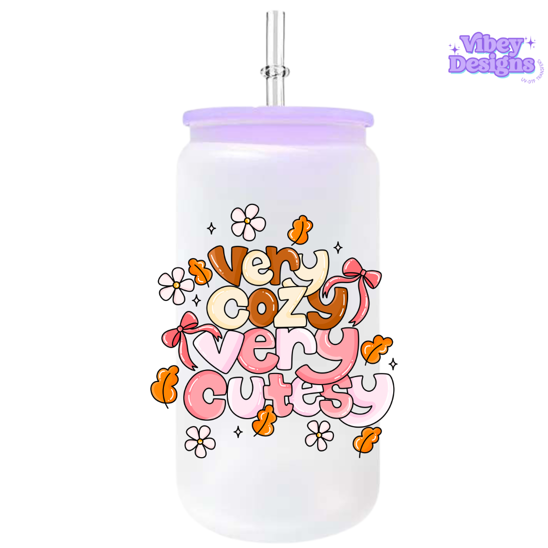 UV-DTF Transfer for Bottle, Glass, Mug, Diary - Cozy, Cutesy