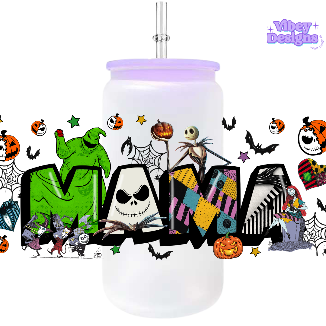 Uv Dtf Wrap For 16oz Libbey Glass - Cartoon Mama