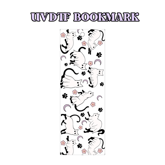 UV-DTF Bookmark Transfer - Ghostie Cats