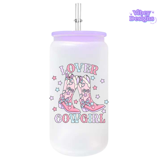 UV-DTF Transfer for Bottle, Glass, Mug, Diary - Lover Cowgirl