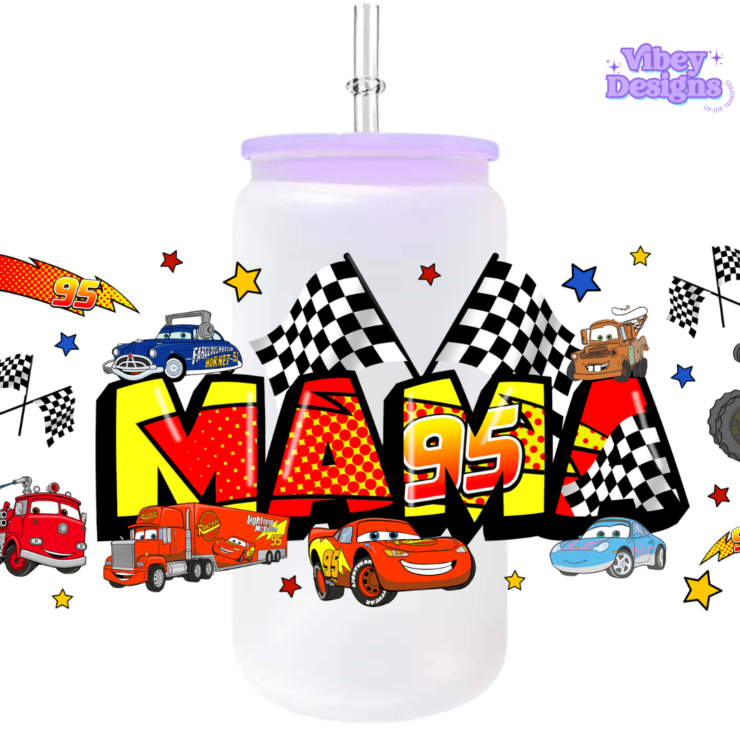 Uv Dtf Wrap For 16oz Libbey Glass - Cartoon Mama