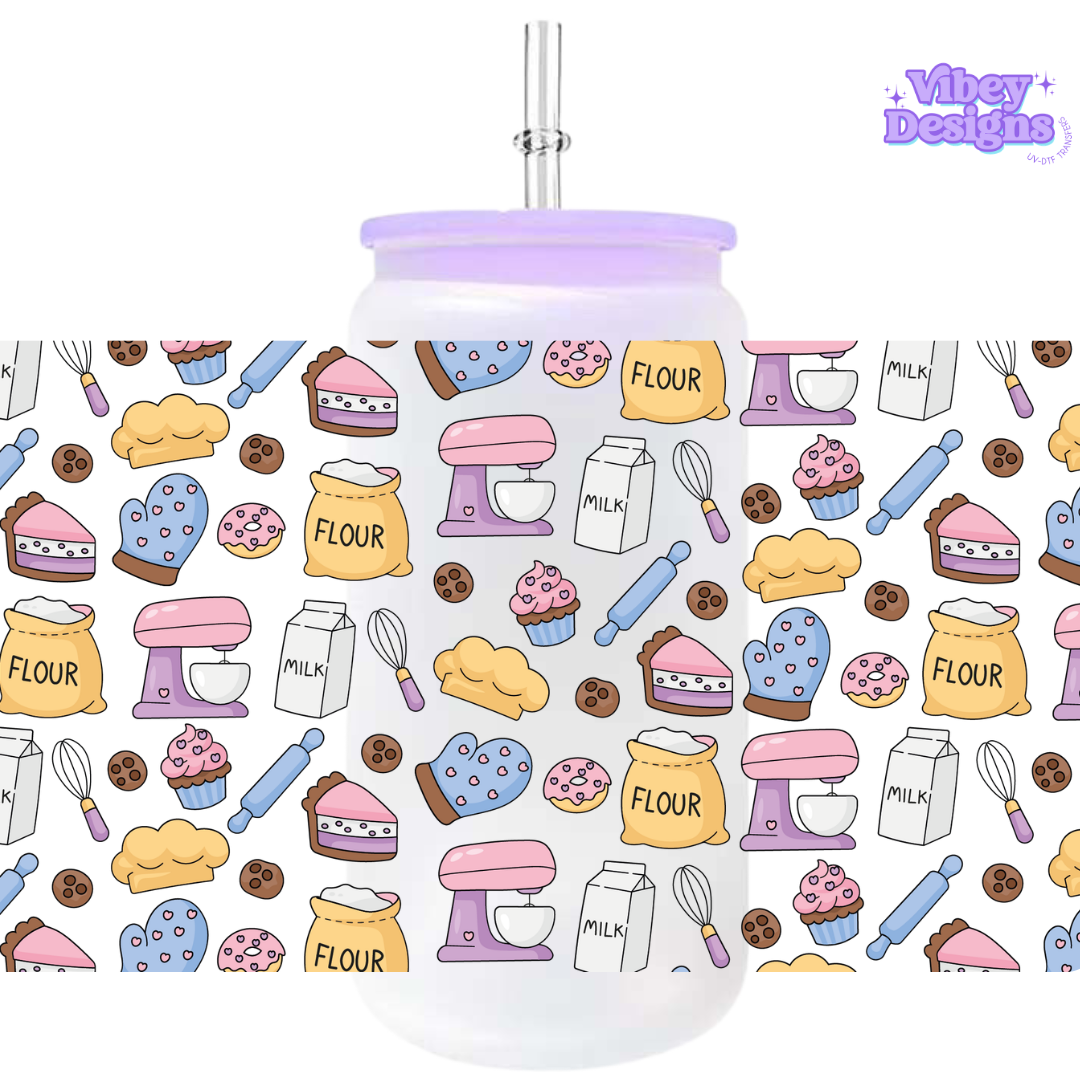Uv Dtf Wrap For 16oz Libbey Glass - #G121 Baker