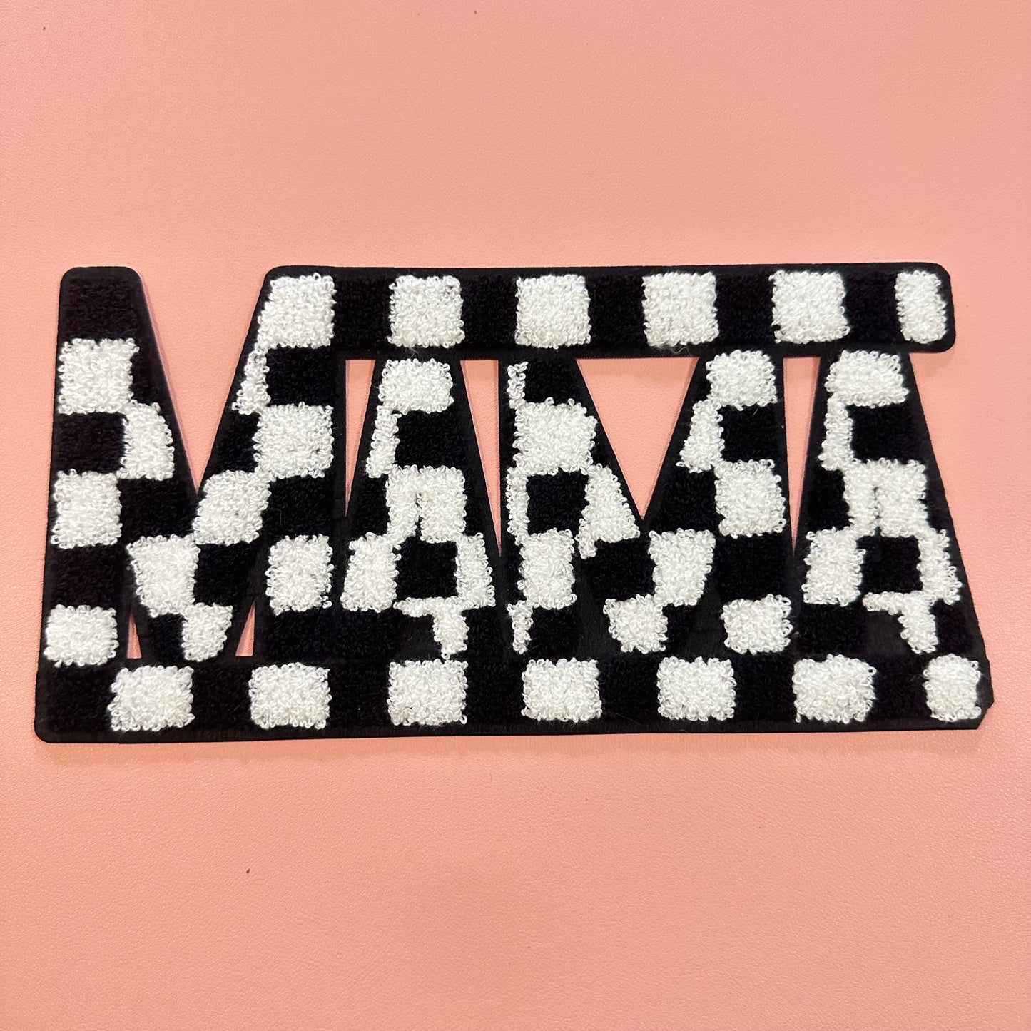 Mama Checker Chenille Patch