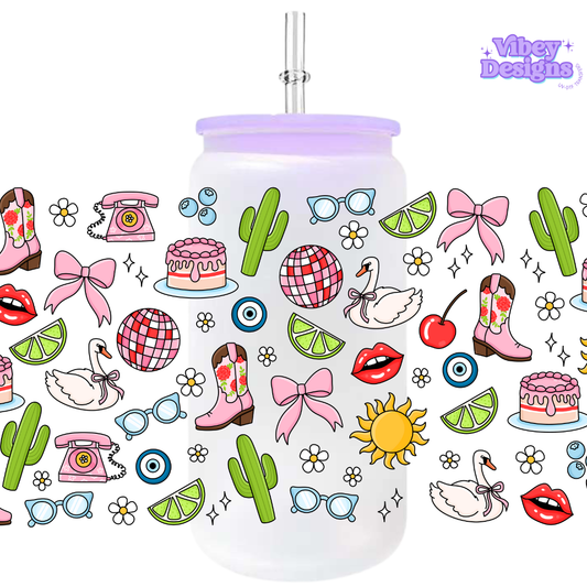 Uv Dtf Wrap For 16oz Libbey Glass - Junk Journal