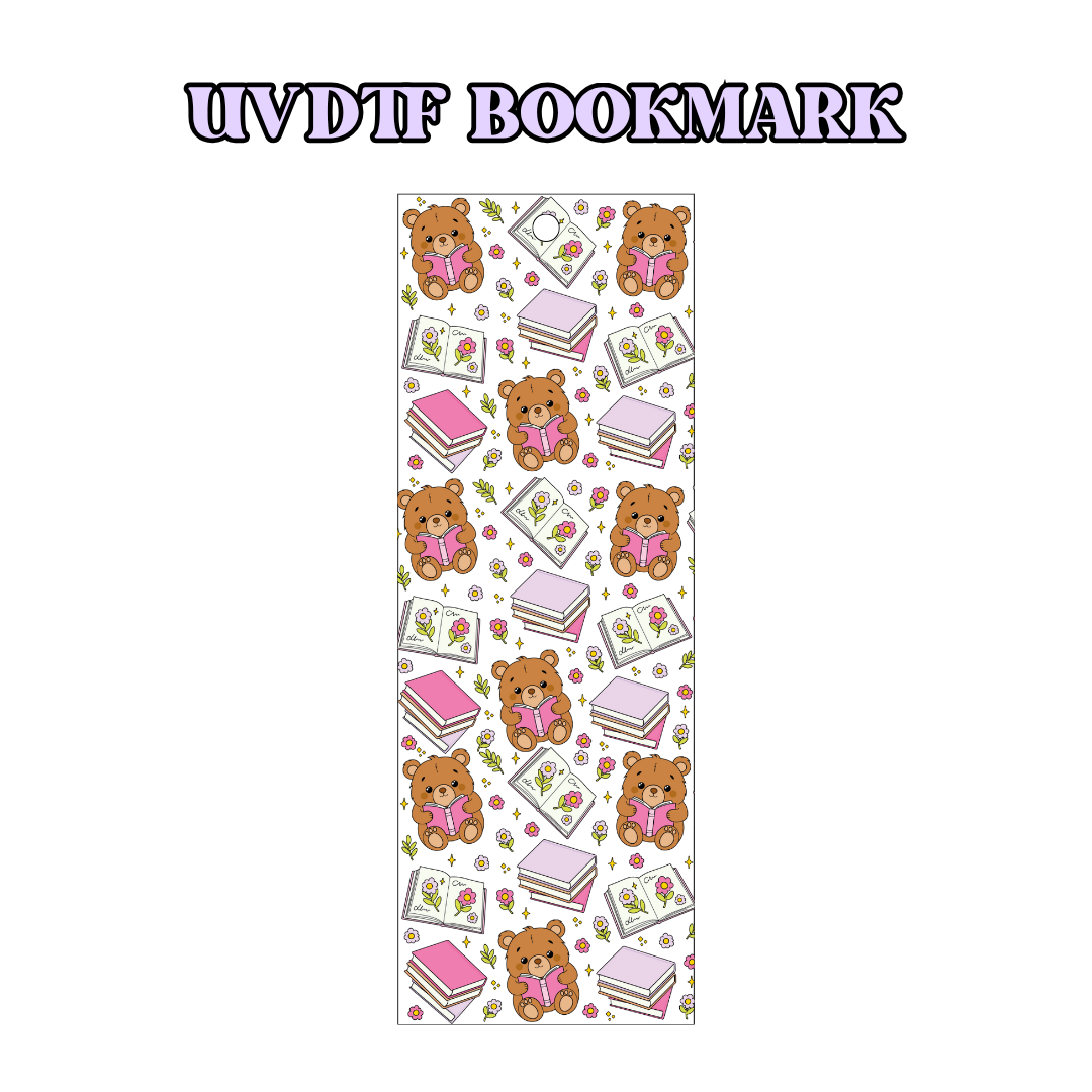 UV-DTF Bookmark Transfer BM102 - Bears & Books