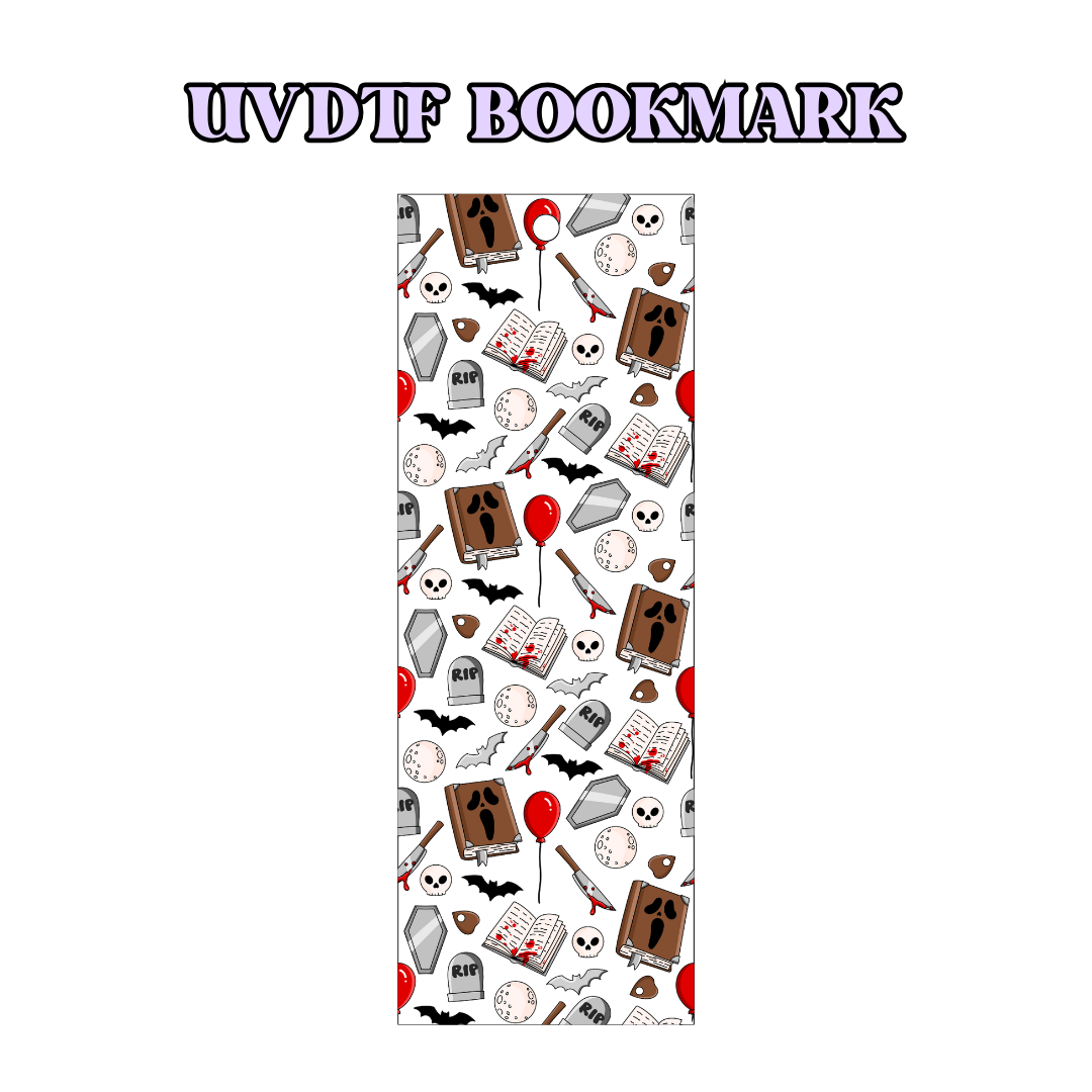 UV-DTF Bookmark Transfer BM111 - Horror Reader 2