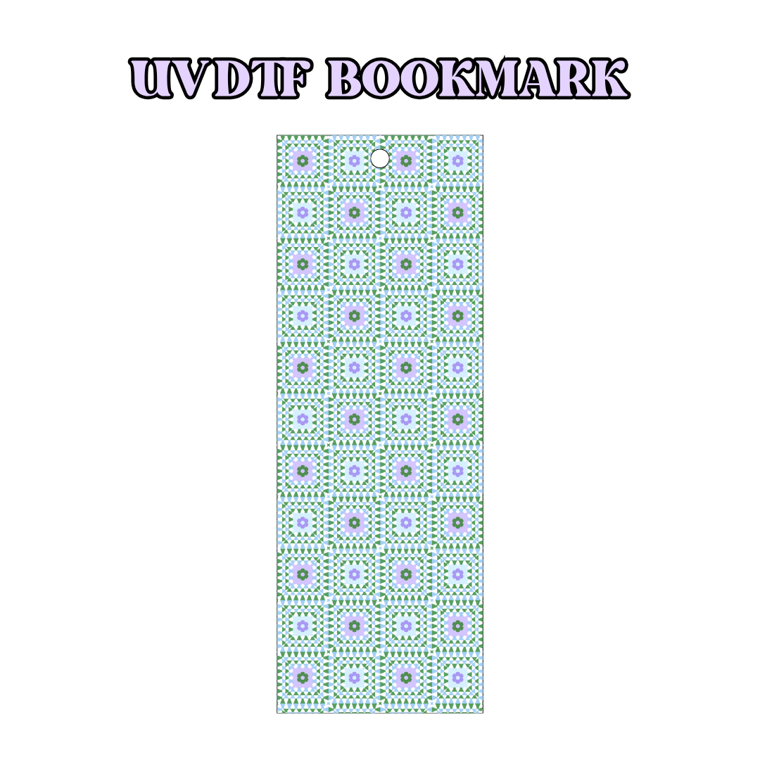 UV-DTF Bookmark Transfer BM24 - Retro Squares