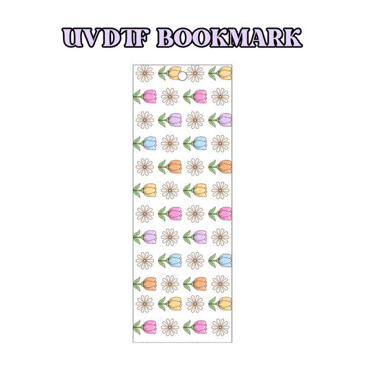 UV-DTF Bookmark Transfer BM29 - Tulips and Daisies