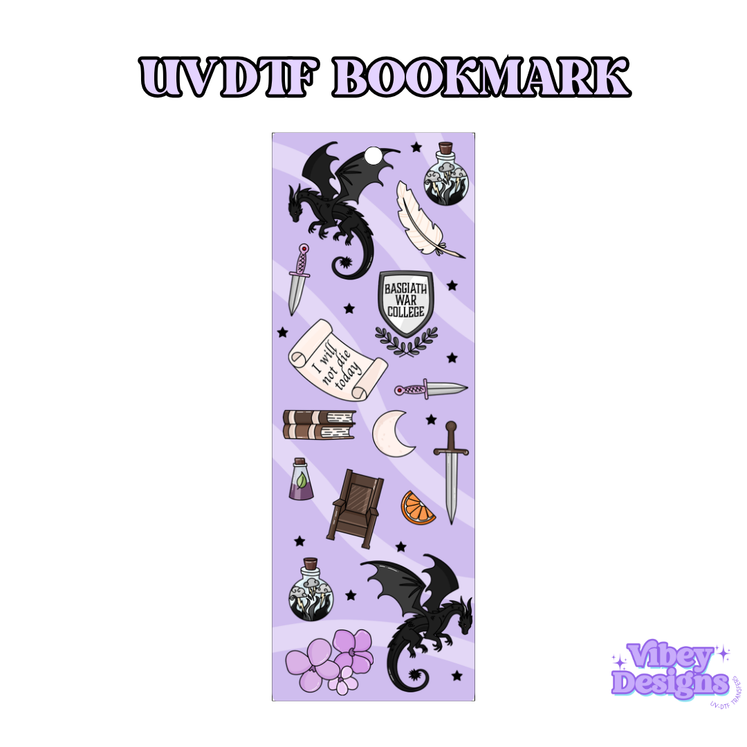 UV-DTF Bookmark Transfer - Fourth Wing