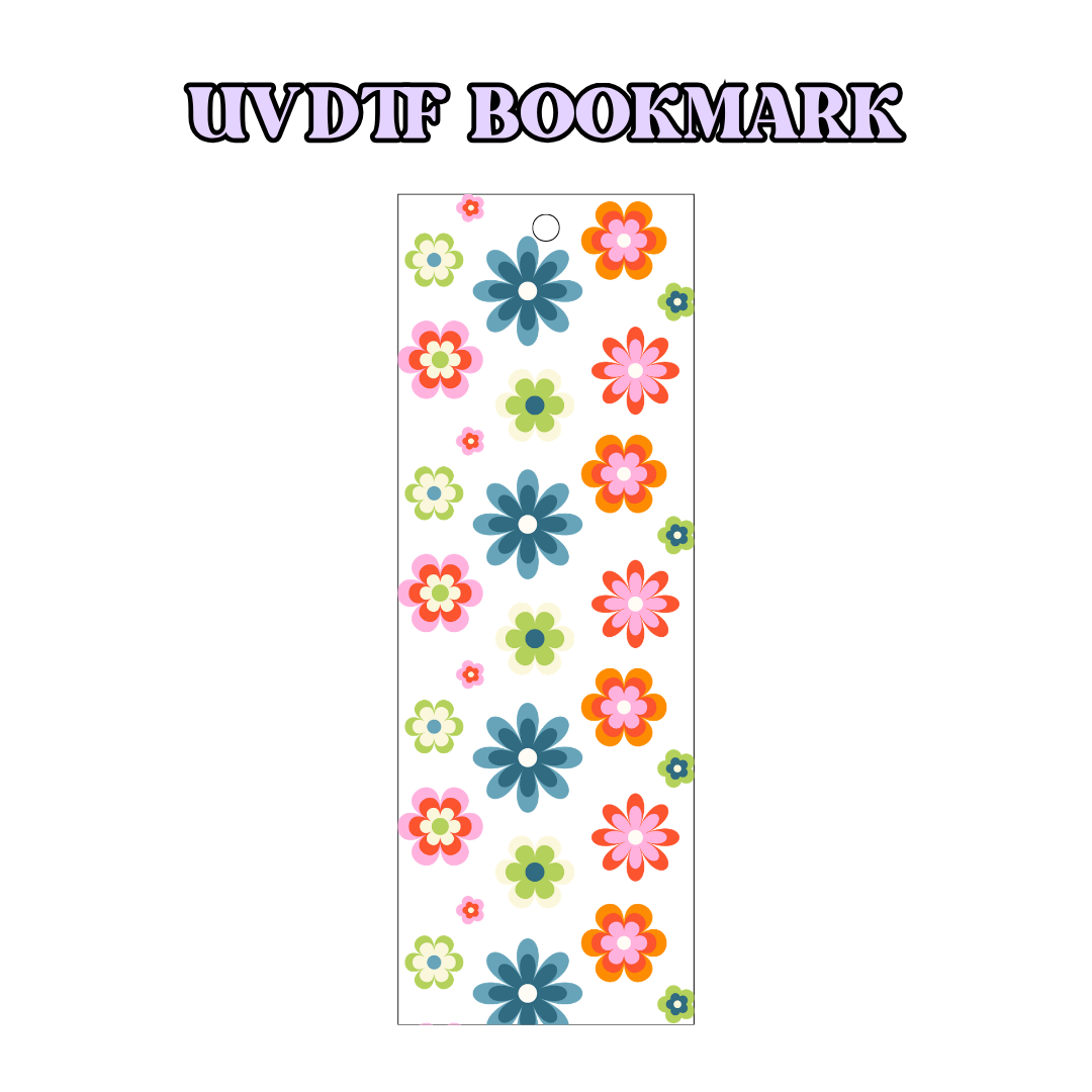 UV-DTF Bookmark Transfer BM31 - Groovy Flowers