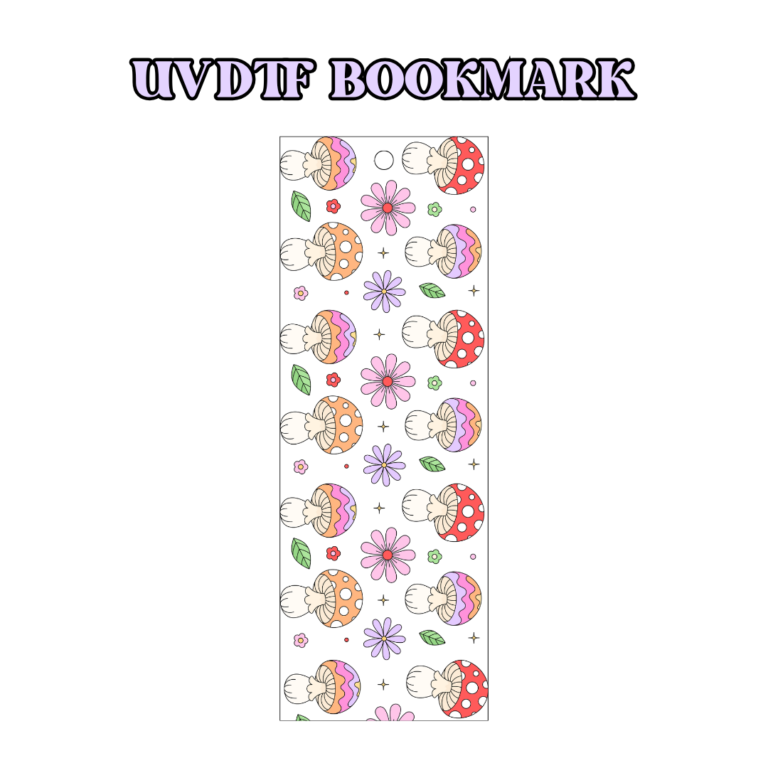 UV-DTF Bookmark Transfer BM35 - Big Mushy Garden