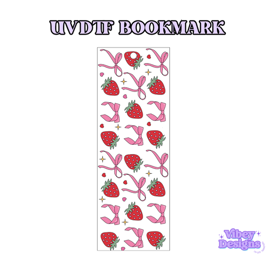 UV-DTF Bookmark Transfer - Bows and Berries