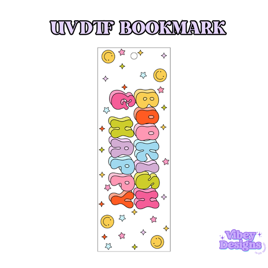 UV-DTF Bookmark Transfer - Bookish and Happy