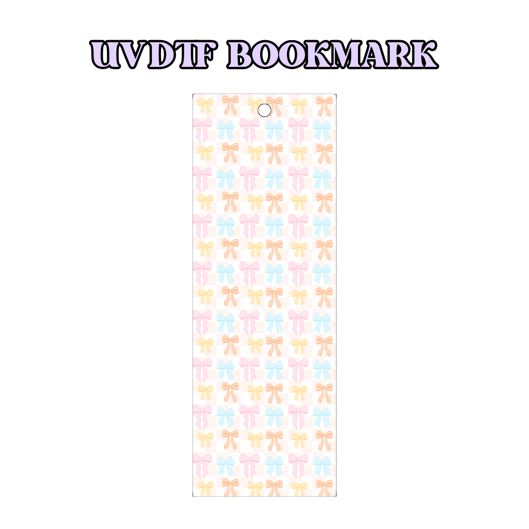 UV-DTF Bookmark Transfer BM41 - Tiny Bows Pastel
