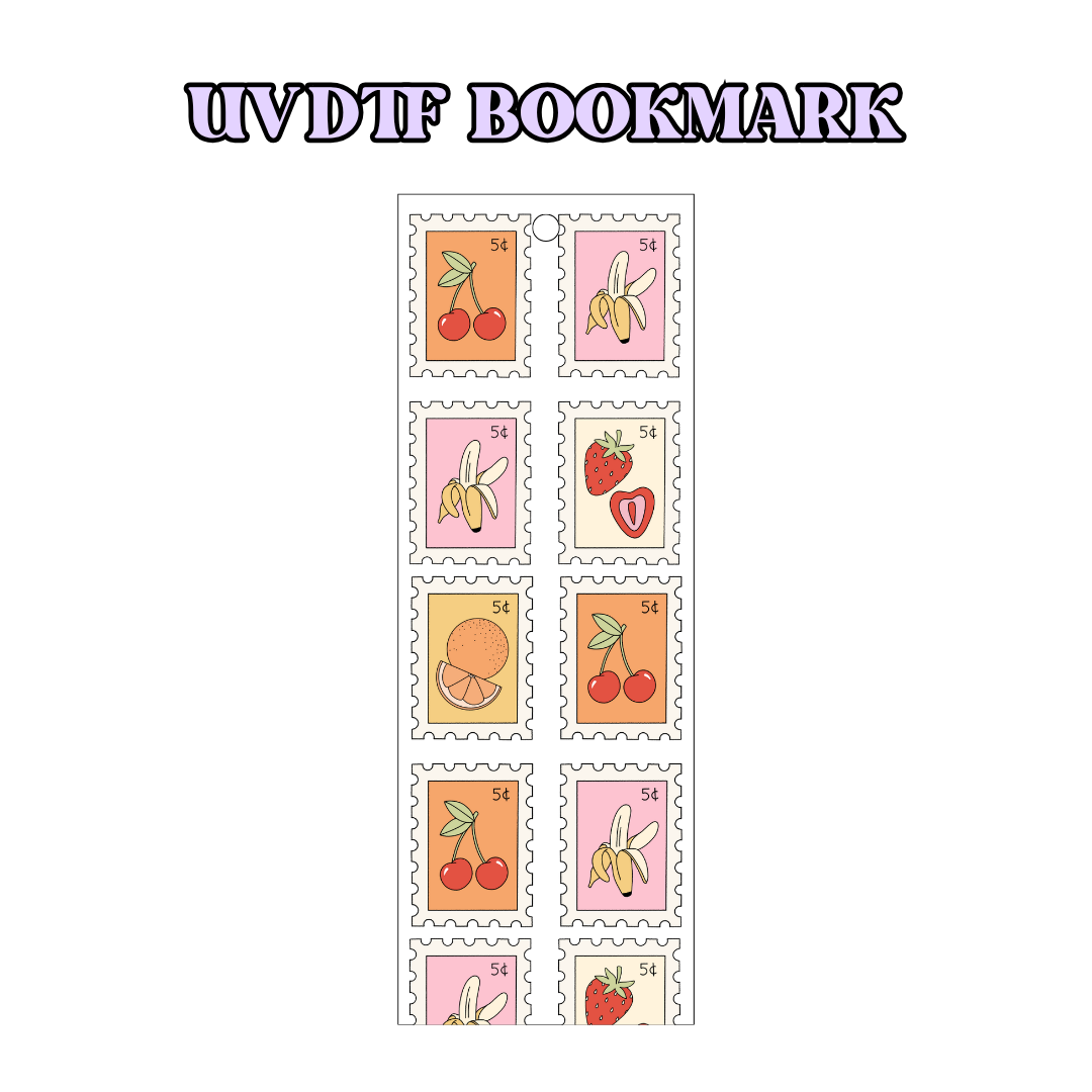UV-DTF Bookmark Transfer BM54 - Fruit Stamps