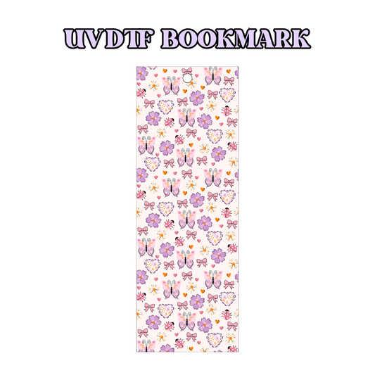 UV-DTF Bookmark Transfer BM56 - Purple Butterflies