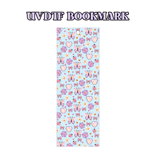 UV-DTF Bookmark Transfer BM57 - Purple Butterflies 2