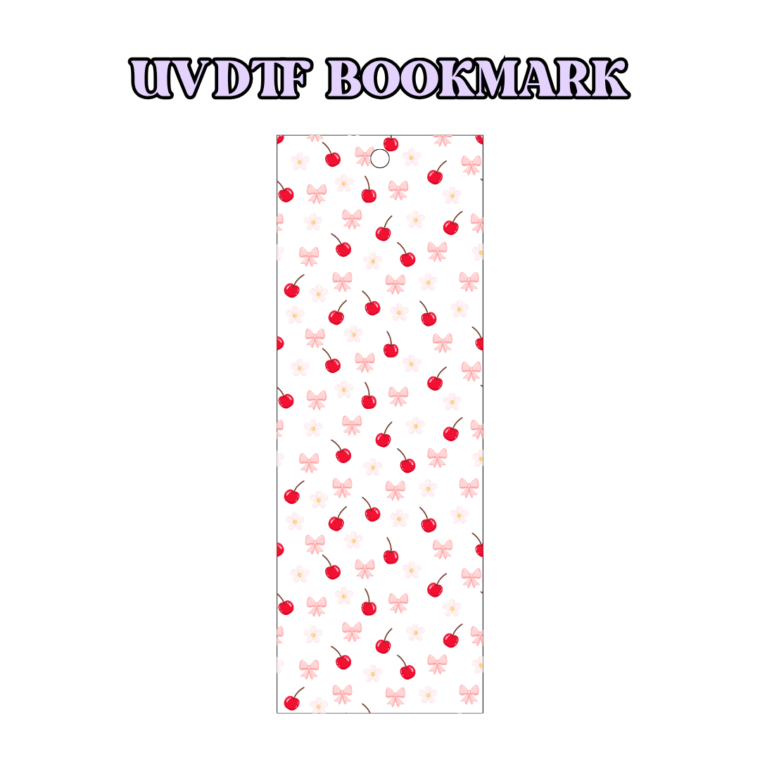 UV-DTF Bookmark Transfer BM66 - Cherries and Bows