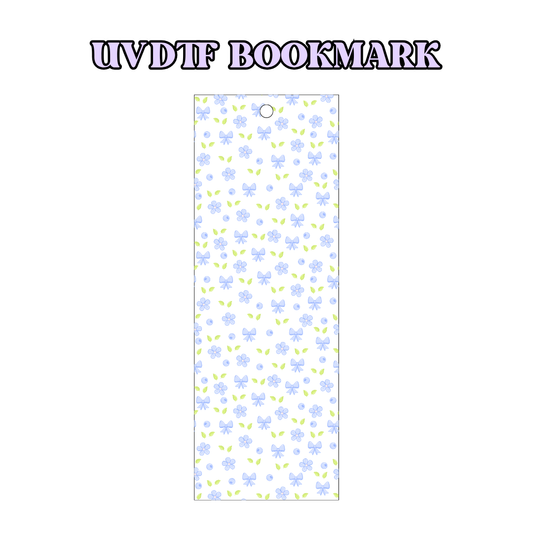 UV-DTF Bookmark Transfer BM68 - Blue Flowers