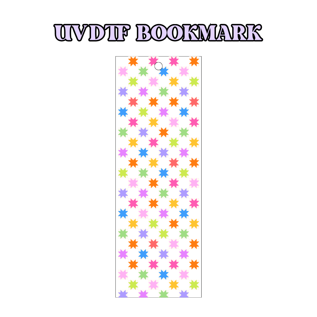 UV-DTF Bookmark Transfer BM73 - Rainbow Stars