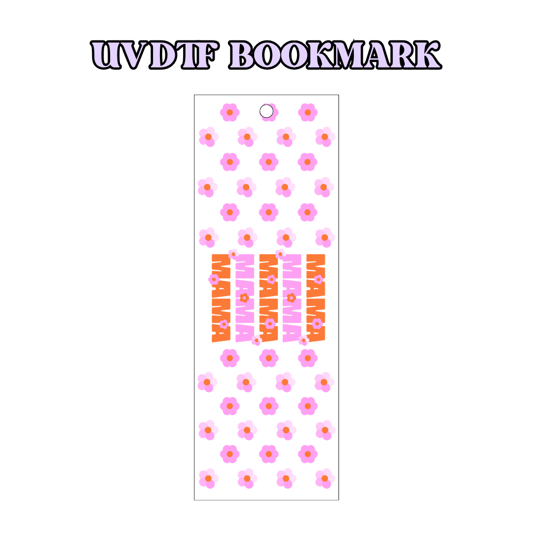 UV-DTF Bookmark Transfer BM87 - Mama Flower 2