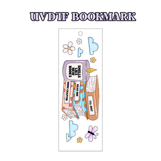 UV DTF Bookmark Transfer - Smells Like New Books