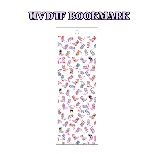 UV-DTF Bookmark Transfer - Pink Boots