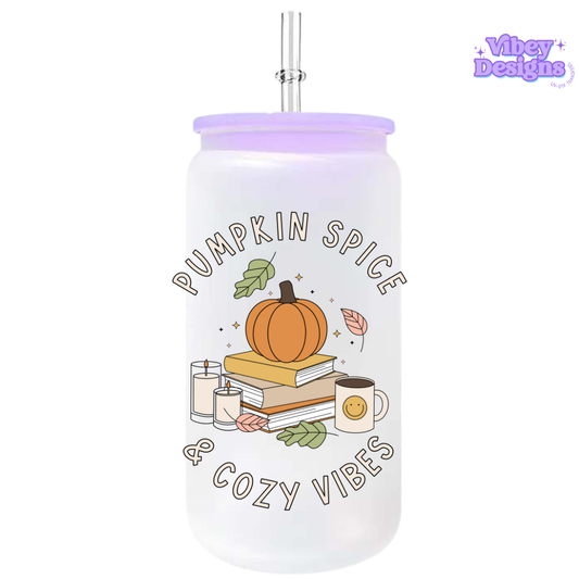 UV-DTF Transfer for Bottle, Glass, Mug, Diary - Pumpkin Spice & Cozy Vibes