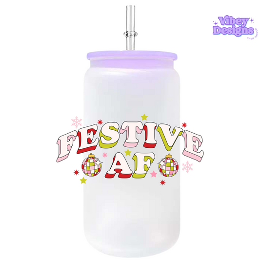 UV-DTF Transfer for Bottle, Glass, Mug, Diary - Festive Af