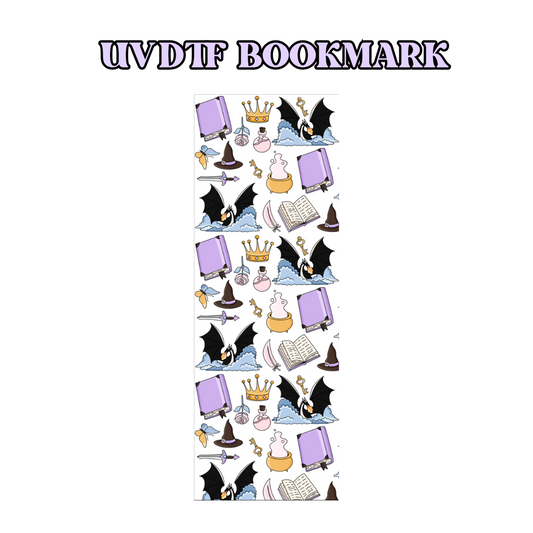 Cauldrons, Books, Black Dragon, Poison UV DTF Bookmark Wrap - Witchy, Permanent, Waterproof Design