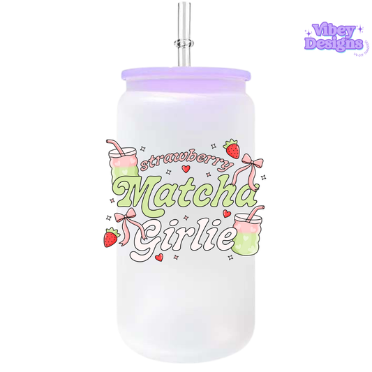 UV-DTF Transfer for Bottle, Glass, Mug, Diary - Matcha Girlie