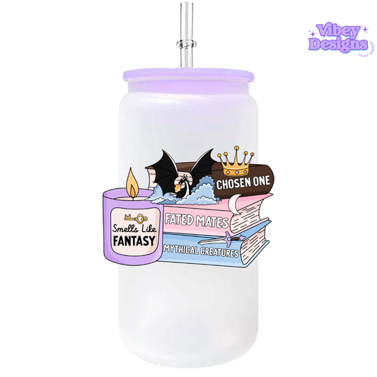 UV-DTF Transfer for Bottle, Glass, Mug, Diary - Smells like Fantasy Stack
