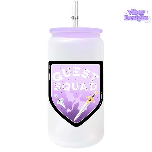 UV-DTF Transfer for Bottle, Glass, Mug, Diary - Quest Squad