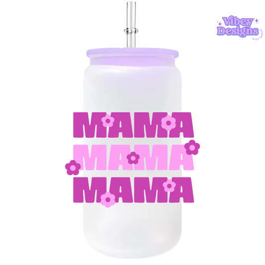 UV-DTF Transfer for Bottle, Glass, Mug, Diary - Mama Purple