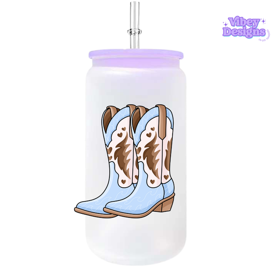 UV-DTF Transfer for Bottle, Glass, Mug, Diary - Coastal Cowgirl