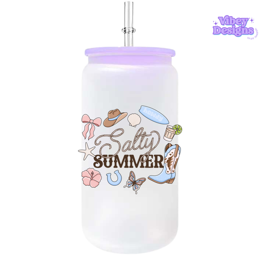 UV-DTF Transfer for Bottle, Glass, Mug, Diary - Salty Summer