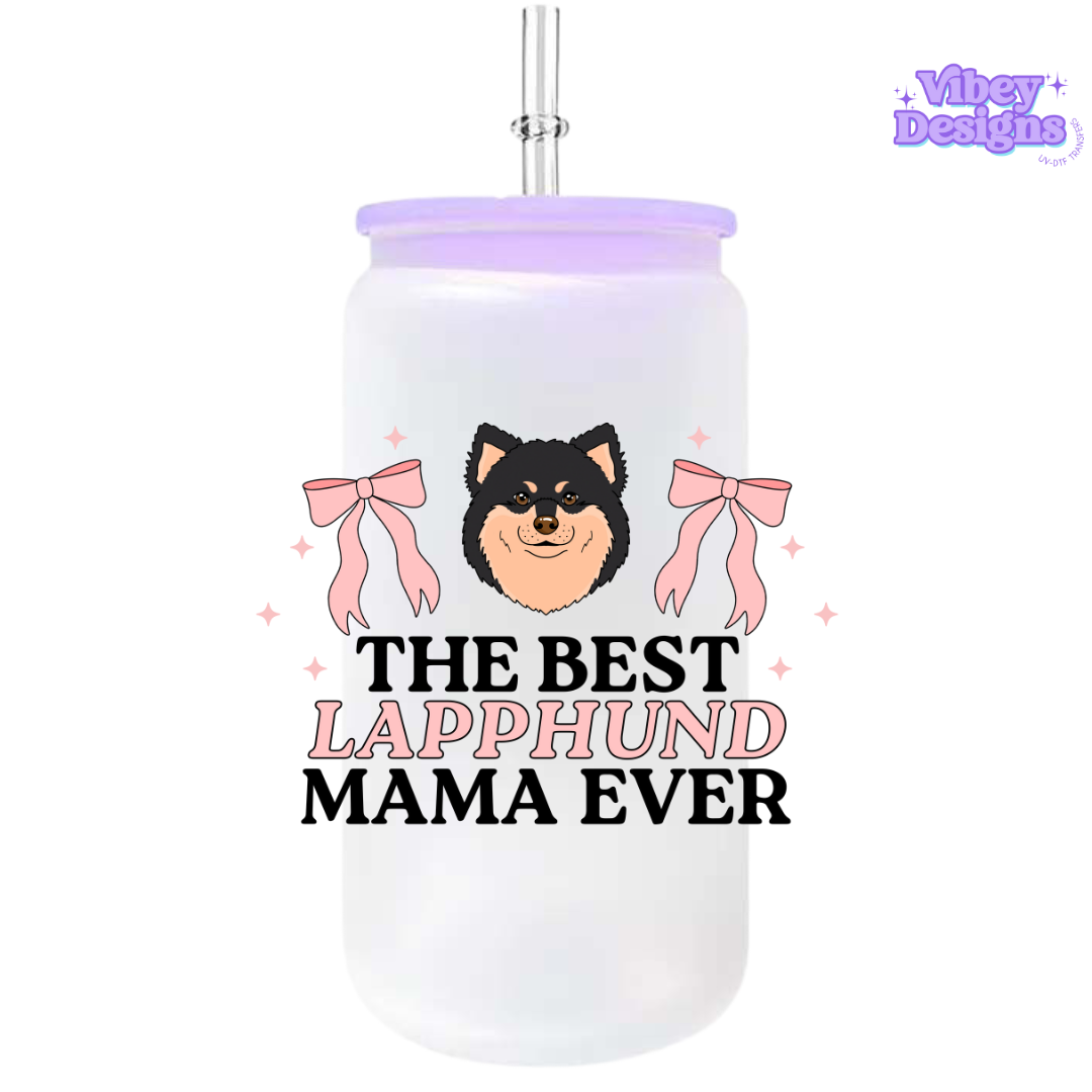 UV-DTF Transfer for Bottle, Glass, Mug, Diary - The Best Lapphund Mama