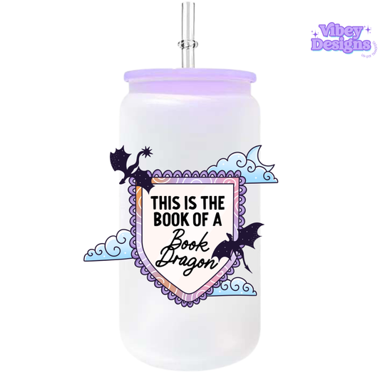 UV-DTF Transfer for Bottle, Glass, Mug, Diary - Book of a Book Dragon