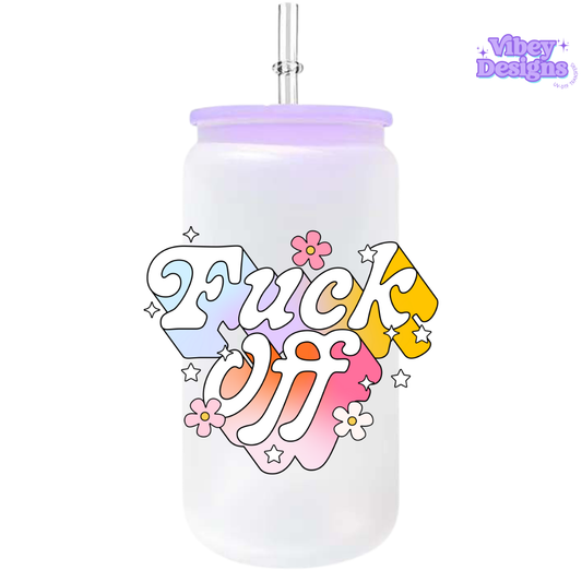 UV-DTF Transfer for Bottle, Glass, Mug, Diary - F Off