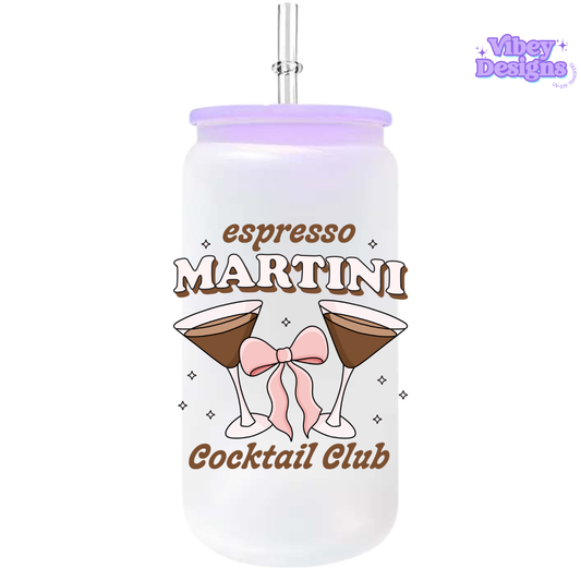 UV-DTF Transfer for Bottle, Glass, Mug, Diary - Espresso Martini