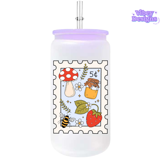 UV-DTF Transfer for Bottle, Glass, Mug, Diary - Spring Stamp