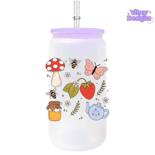 UV-DTF Transfer for Bottle, Glass, Mug, Diary - Cottage Elements