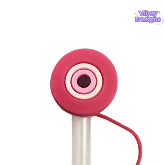 Evil Eye Pink 40oz Straw Topper